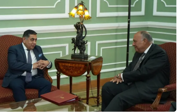 وزير الخارجية المصري يؤكد أولوية الوقف الكامل لإطلاق النار في غزة